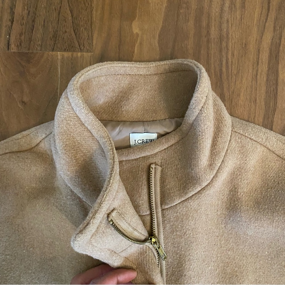 J.Crew Camel Wool Blend Coat Size 6 Classic Tan - Picture 7 of 10
